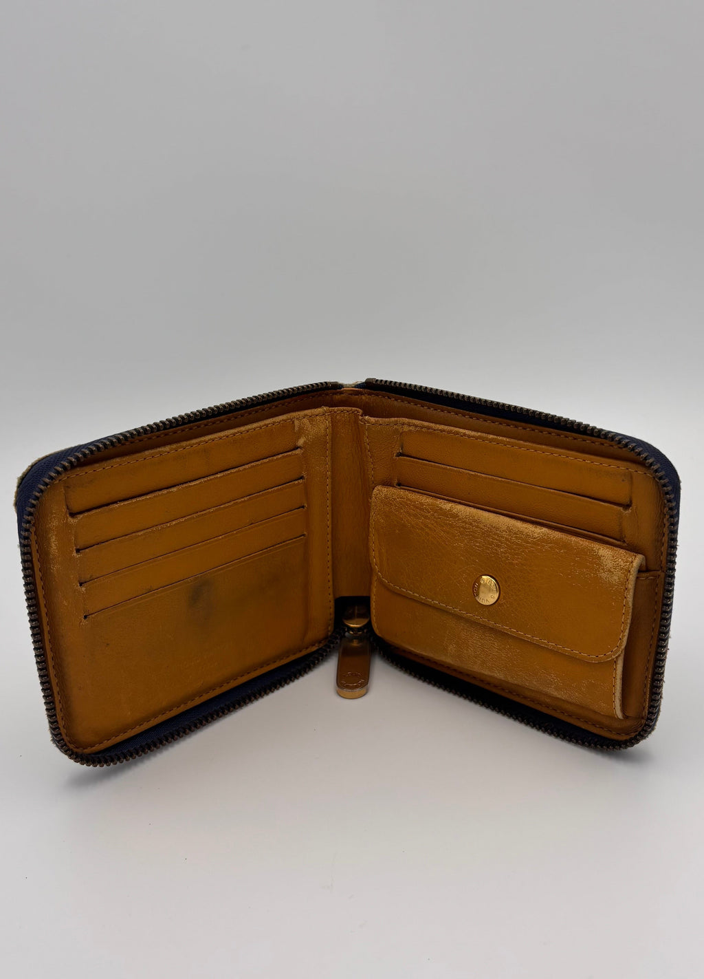 Used Look Denim Mini Zippy Portemonnaie Louis Vuitton