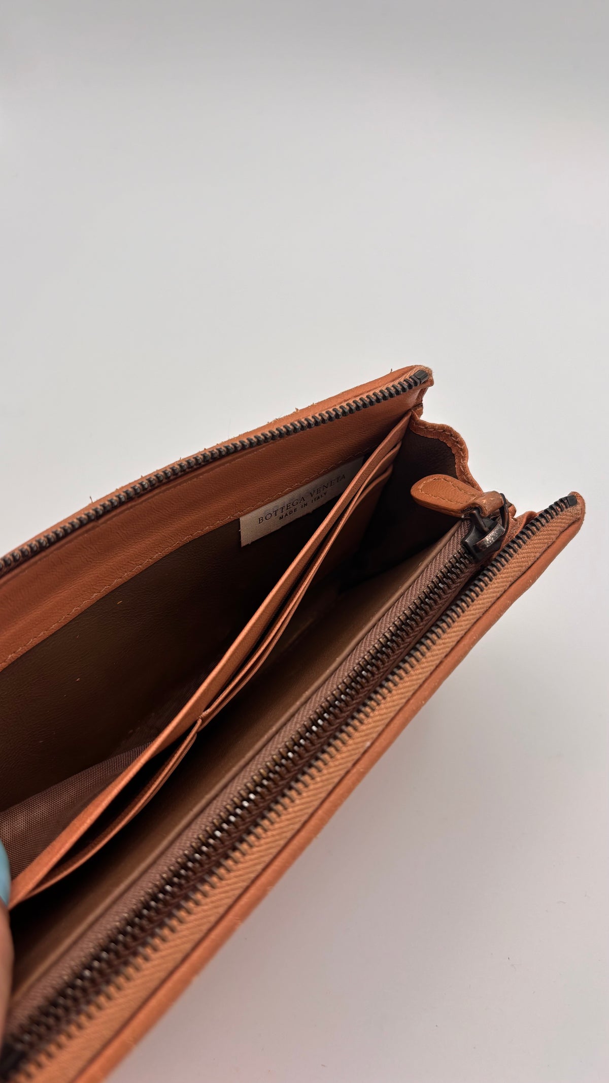 distressed Bottega Portemonnaie