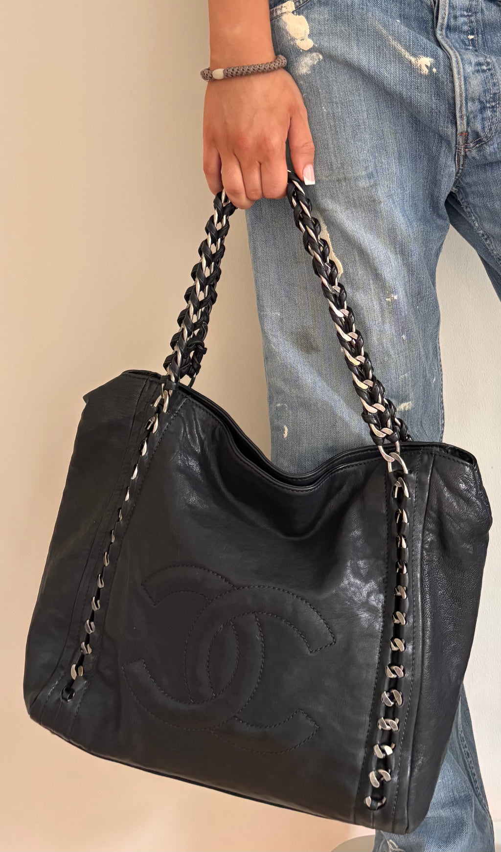 Slouchy Chanel Modern Chain Tote
