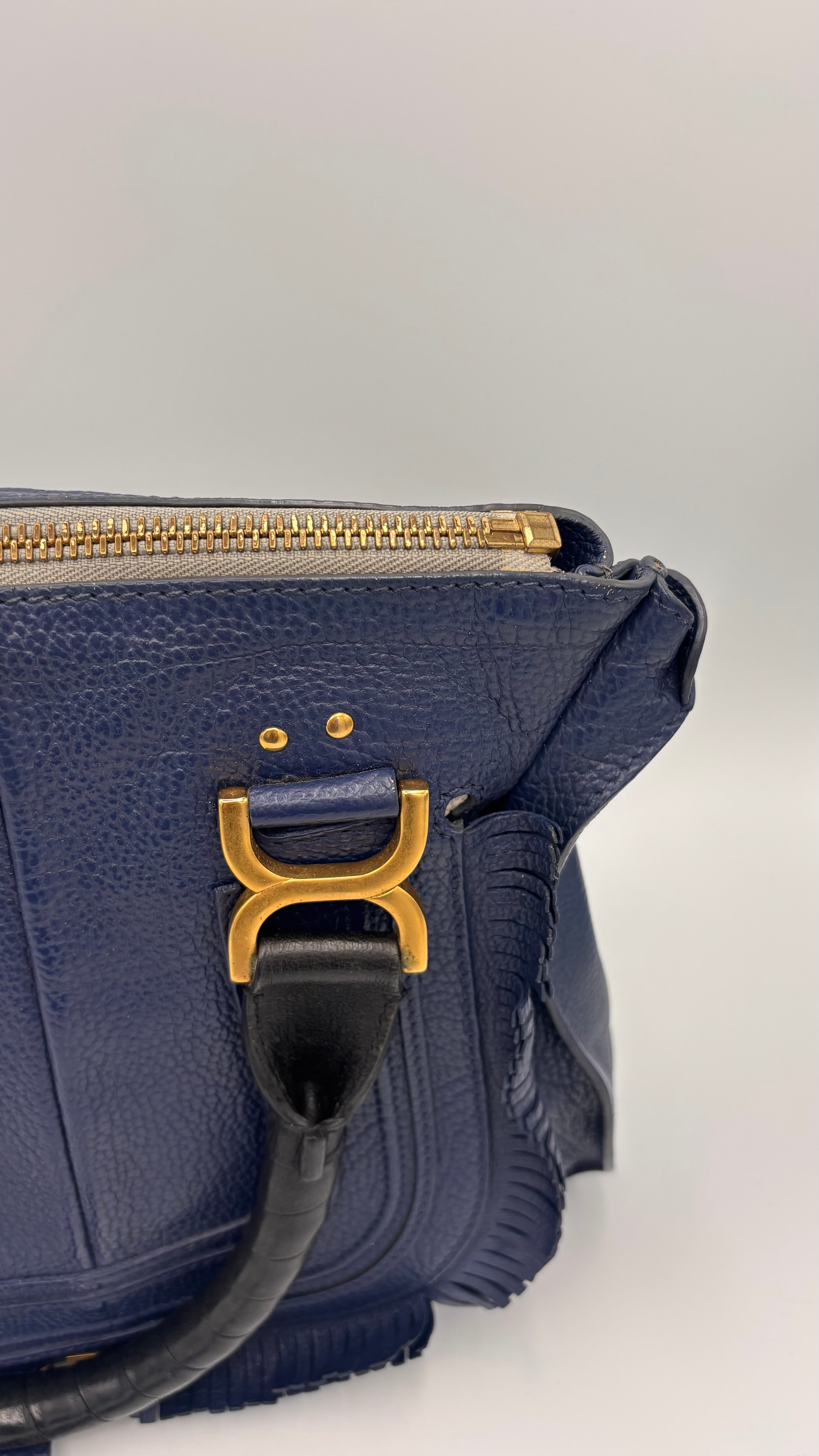 Blaue Chloé Marcie Medium Fringe Edition