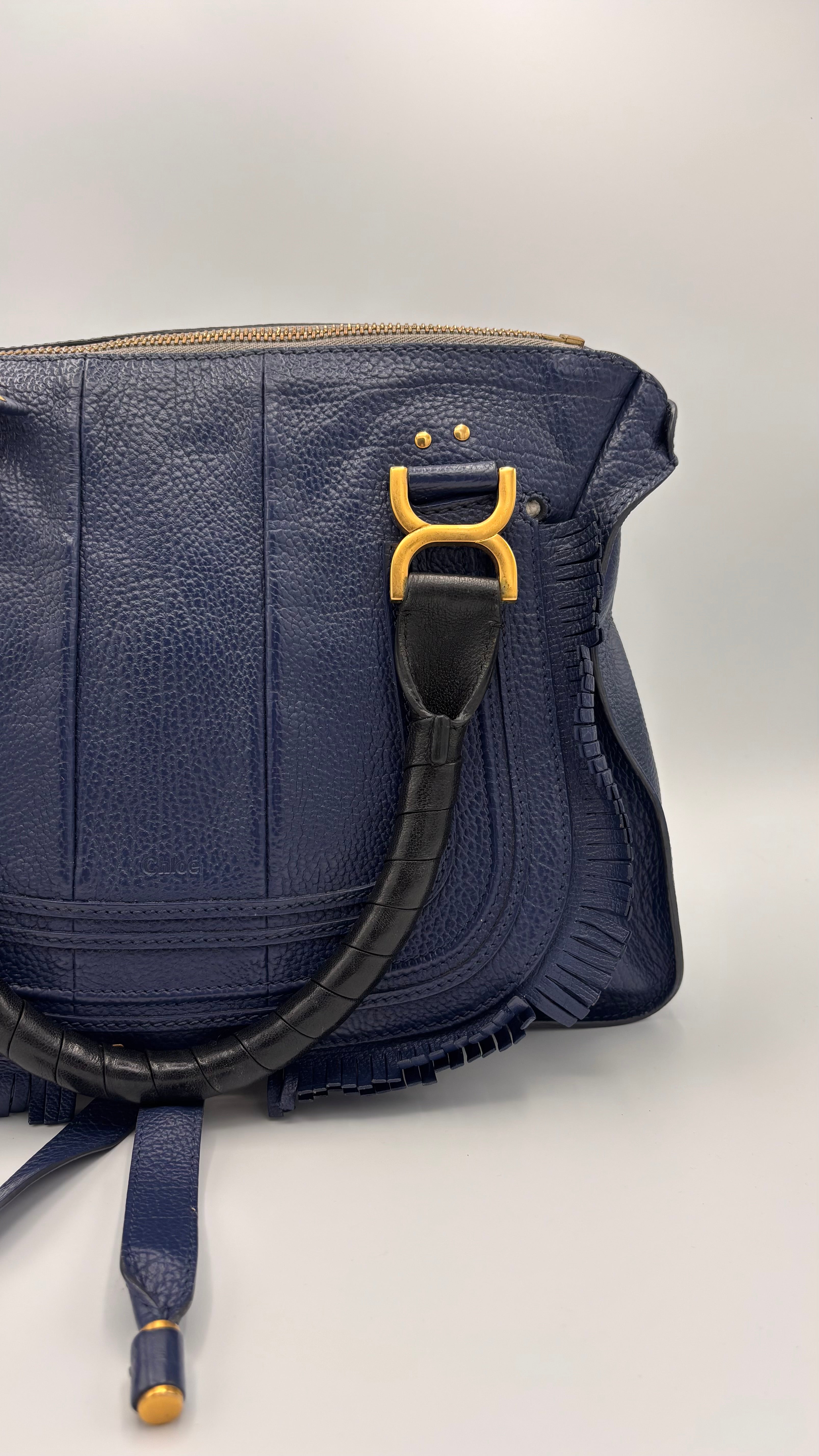 Blaue Chloé Marcie Medium Fringe Edition