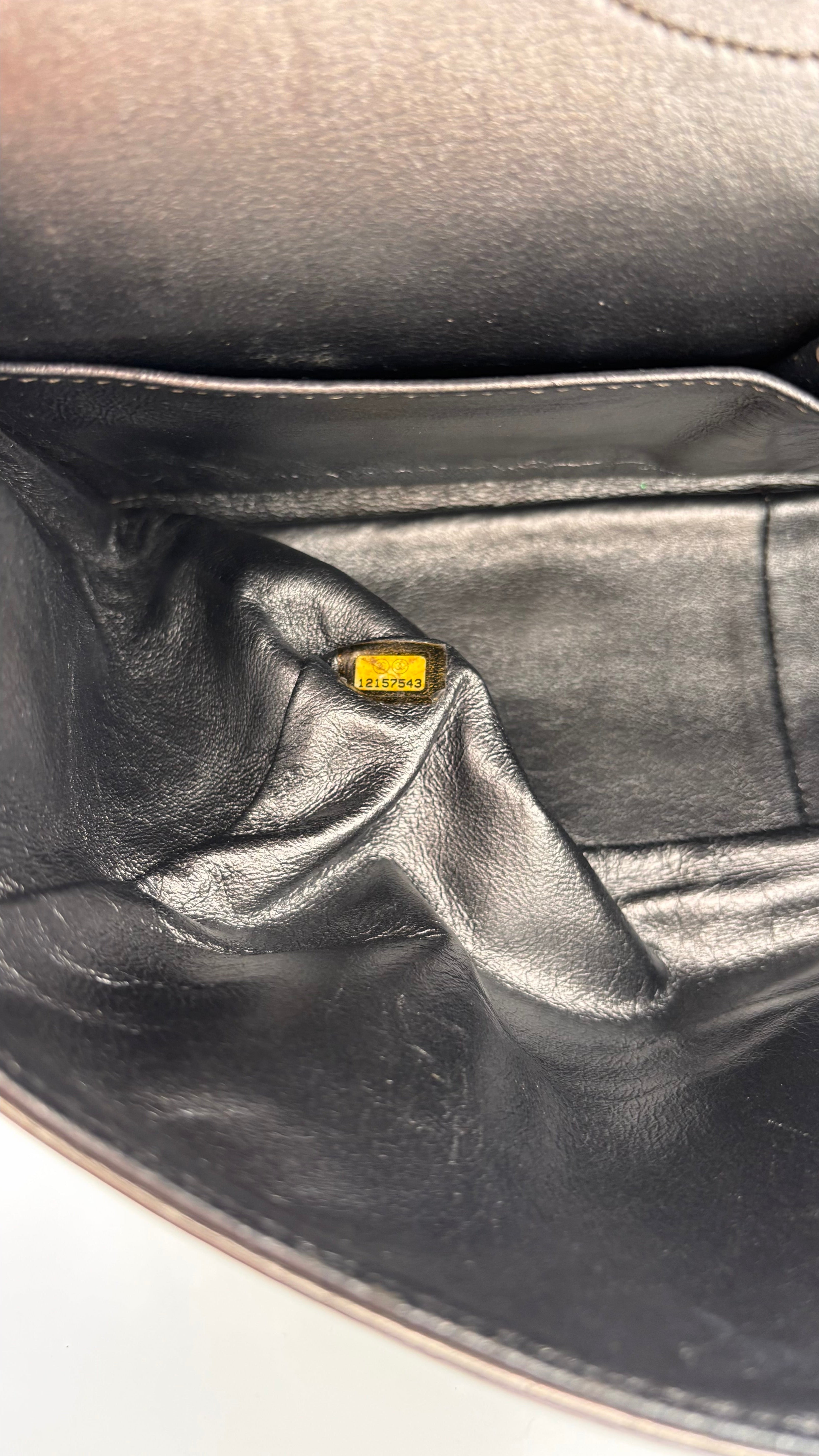 Metallic Silber Reissue 2.55 Chanel Double Flap Jumbo