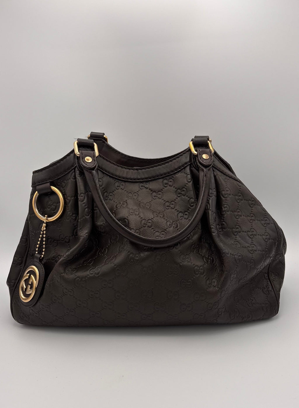 Dunkelbraune Gucci Sukey aus Leder