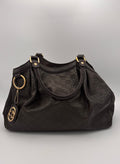 Dunkelbraune Gucci Sukey aus Leder