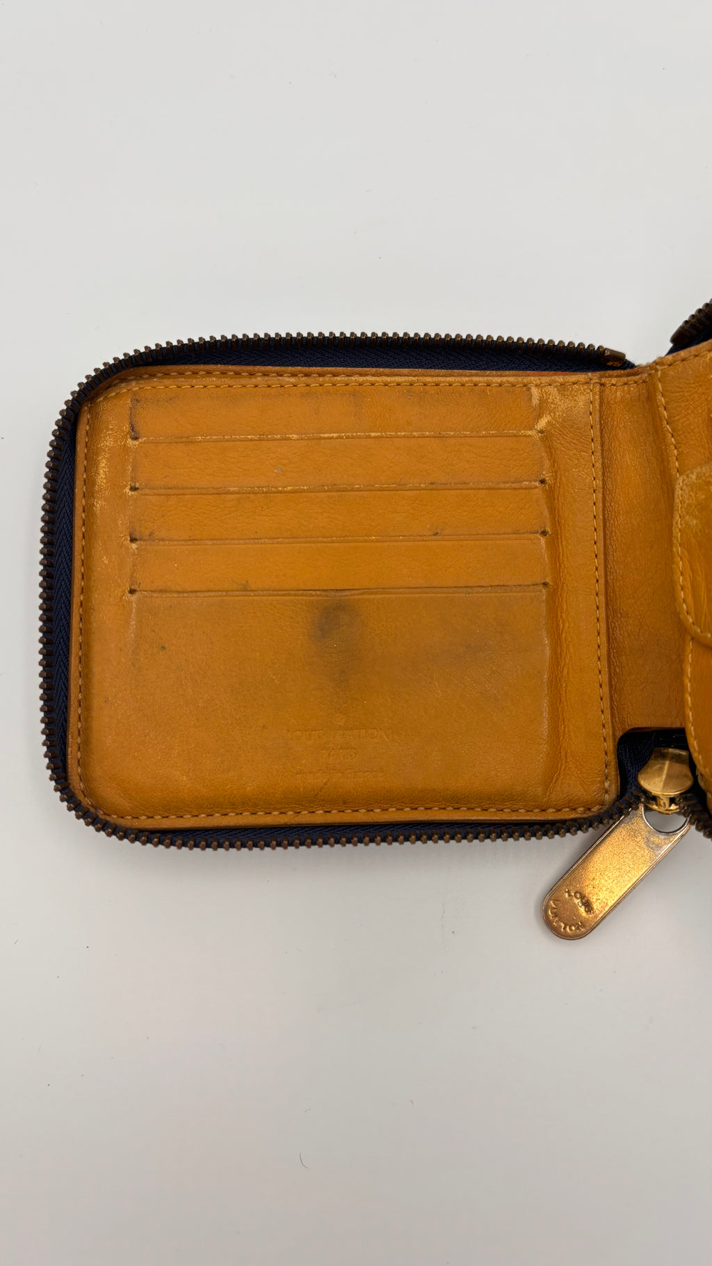 Used Look Denim Mini Zippy Portemonnaie Louis Vuitton
