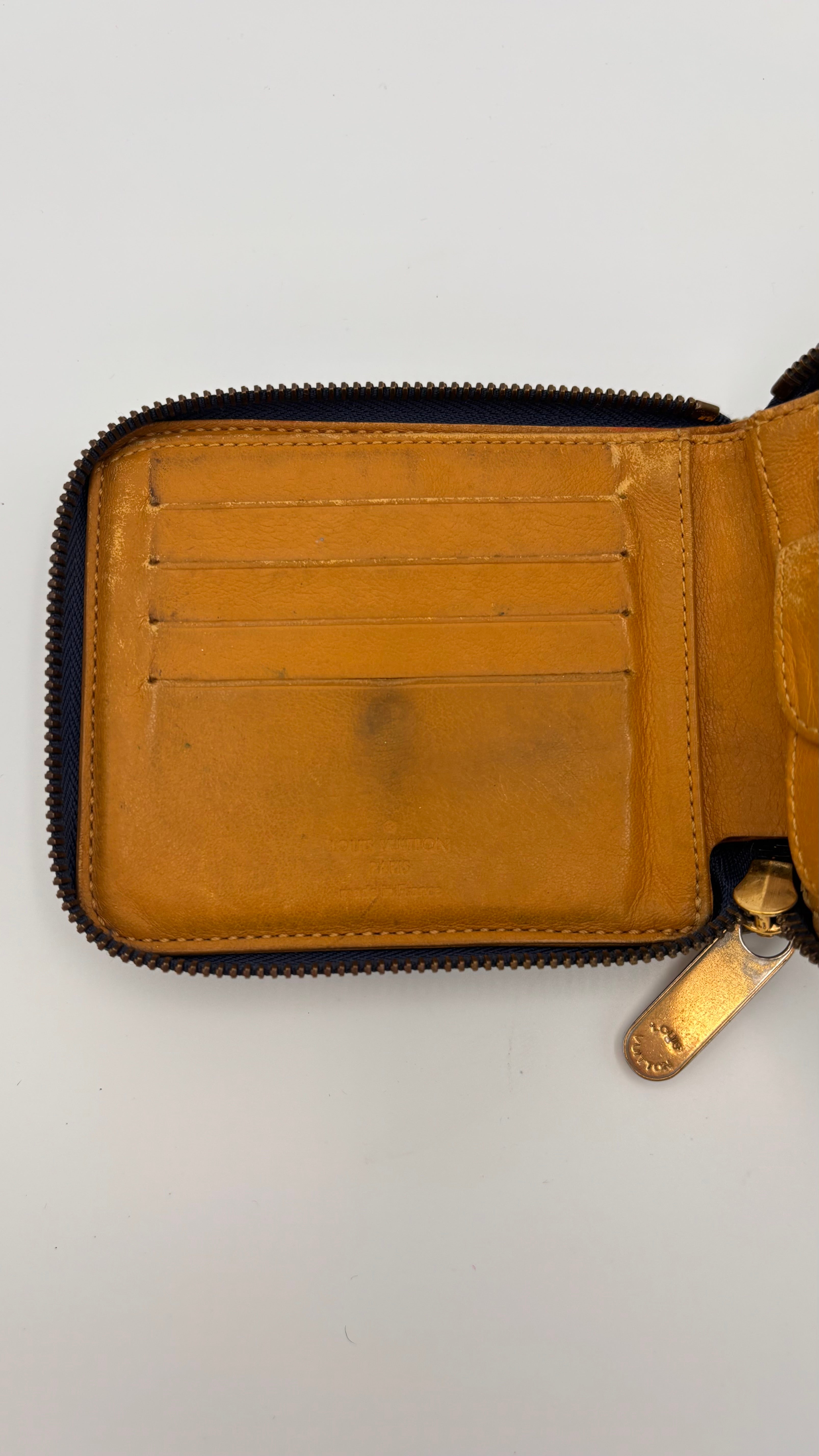 Used Look Denim Mini Zippy Portemonnaie Louis Vuitton