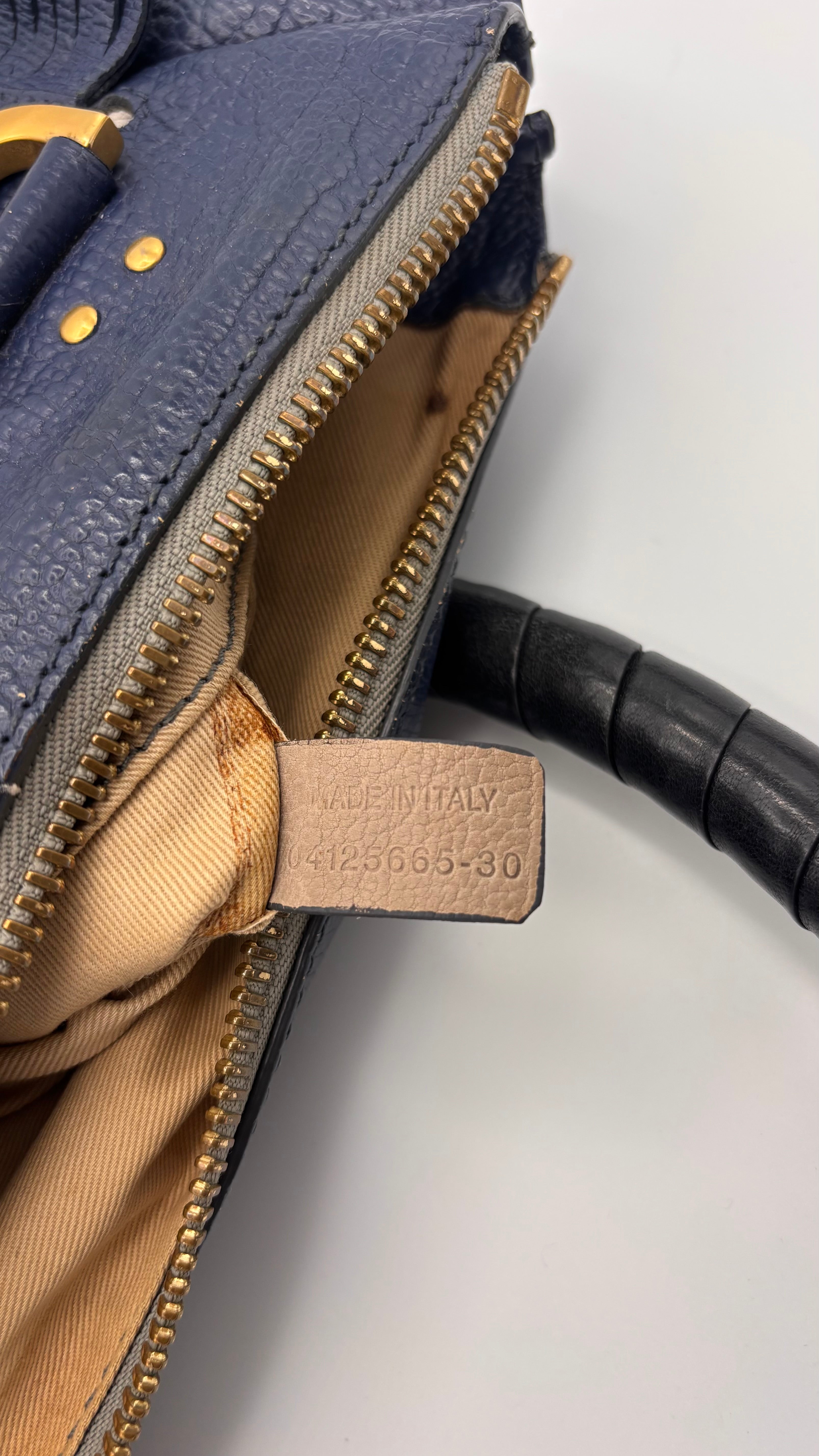 Blaue Chloé Marcie Medium Fringe Edition