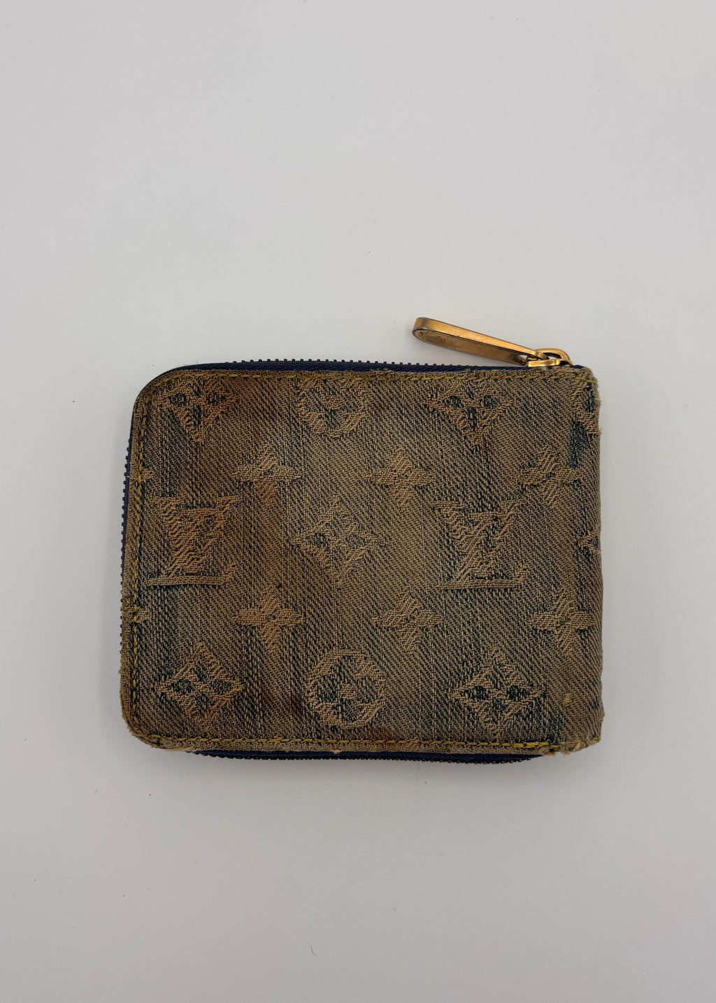 Used Look Denim Mini Zippy Portemonnaie Louis Vuitton