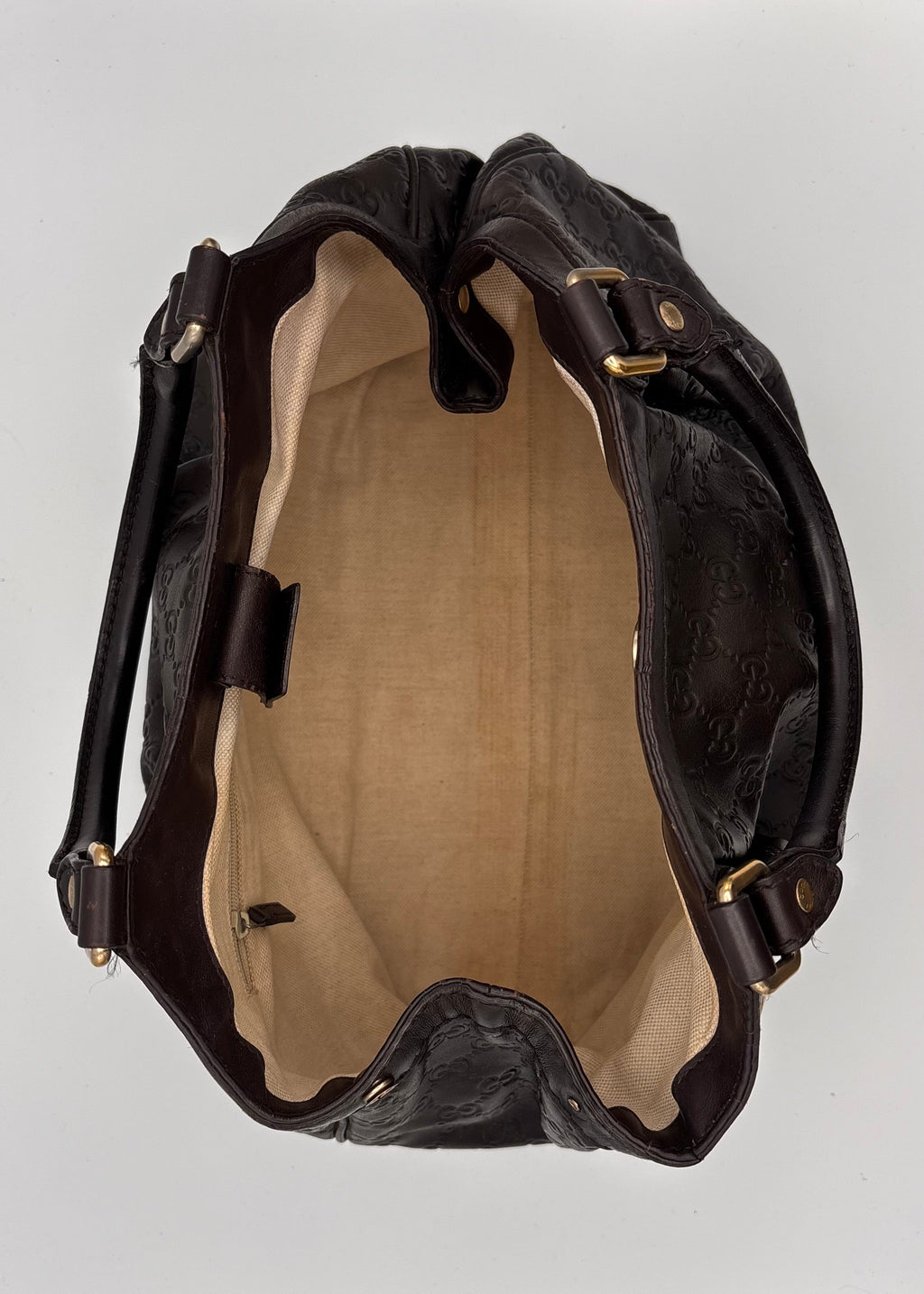 Dunkelbraune Gucci Sukey aus Leder