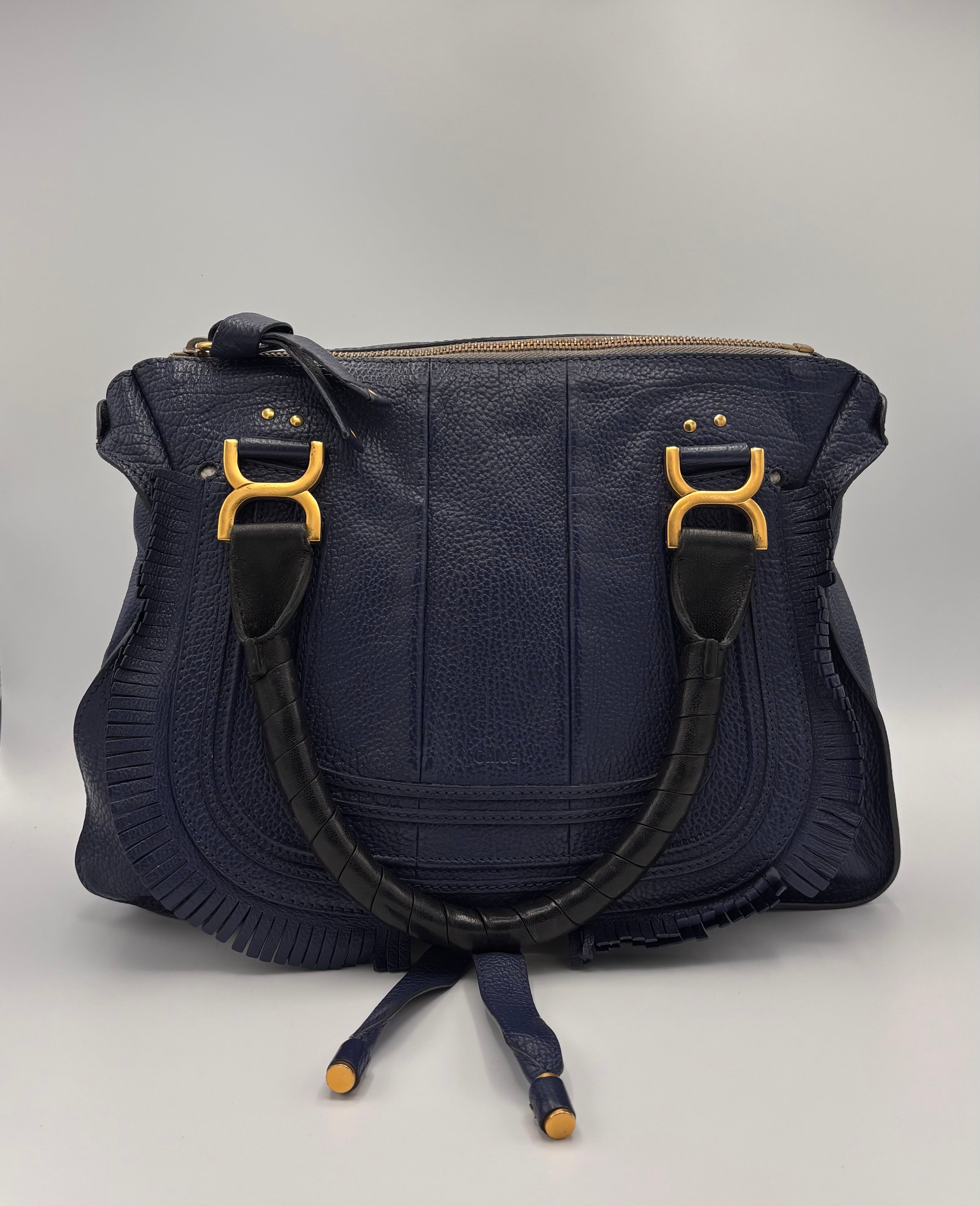 Blaue Chloé Marcie Medium Fringe Edition