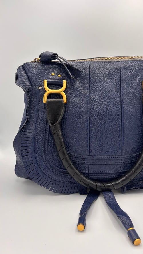 Blaue Chloé Marcie Medium Fringe Edition