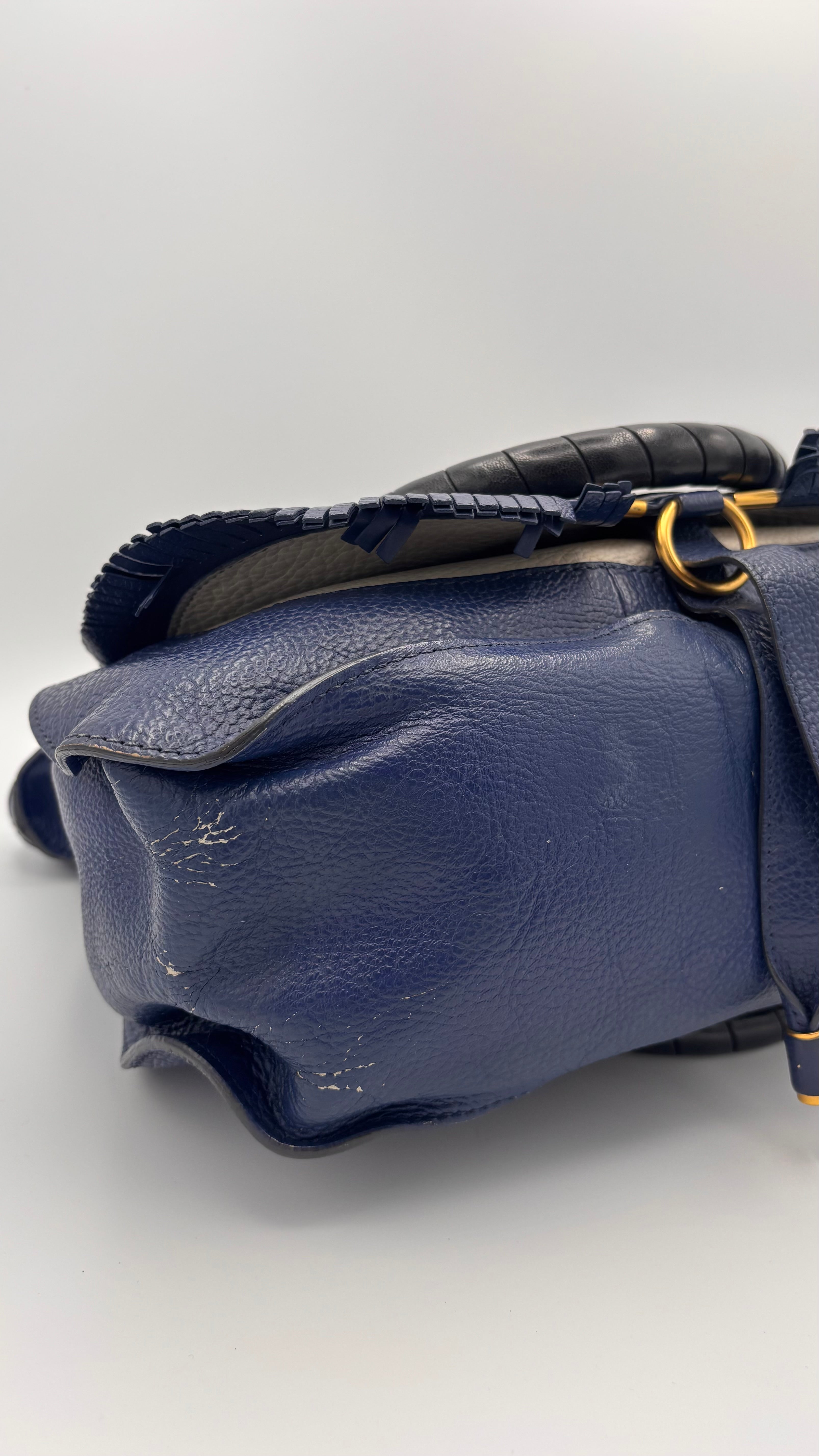 Blaue Chloé Marcie Medium Fringe Edition